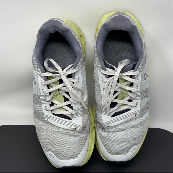 On Cloudgo gray and light lime green running shoes size 9 - Picture 11 of 13